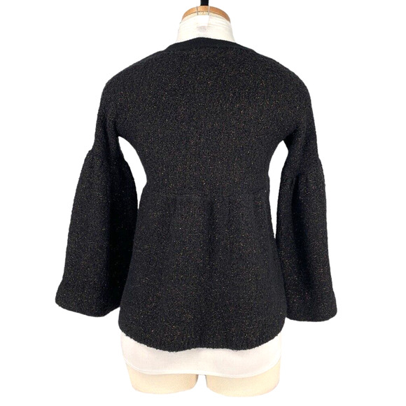 Victorias Secret Baby Doll Sweater Cardigan Bow Mettalic Boucle Knit Small - Picture 4 of 8